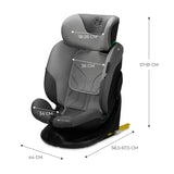 Scaun auto Kinderkraft i - fix, i - size 40 - 150 cm, cool grey - Publisol.ro