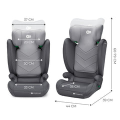 Scaun auto Kinderkraft i - spark, i - size 100 - 150 cm, grey - Publisol.ro