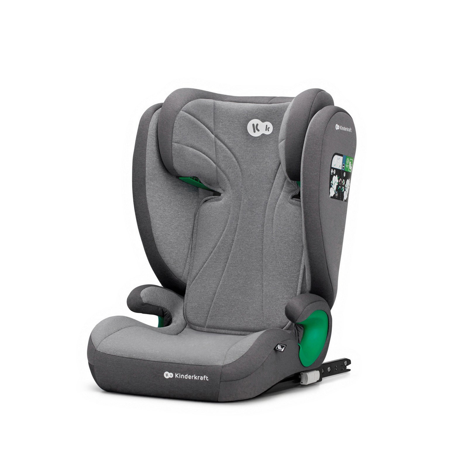 Scaun auto Kinderkraft junior fix2 i - size, 100 - 150 cm, rocket grey - Publisol.ro