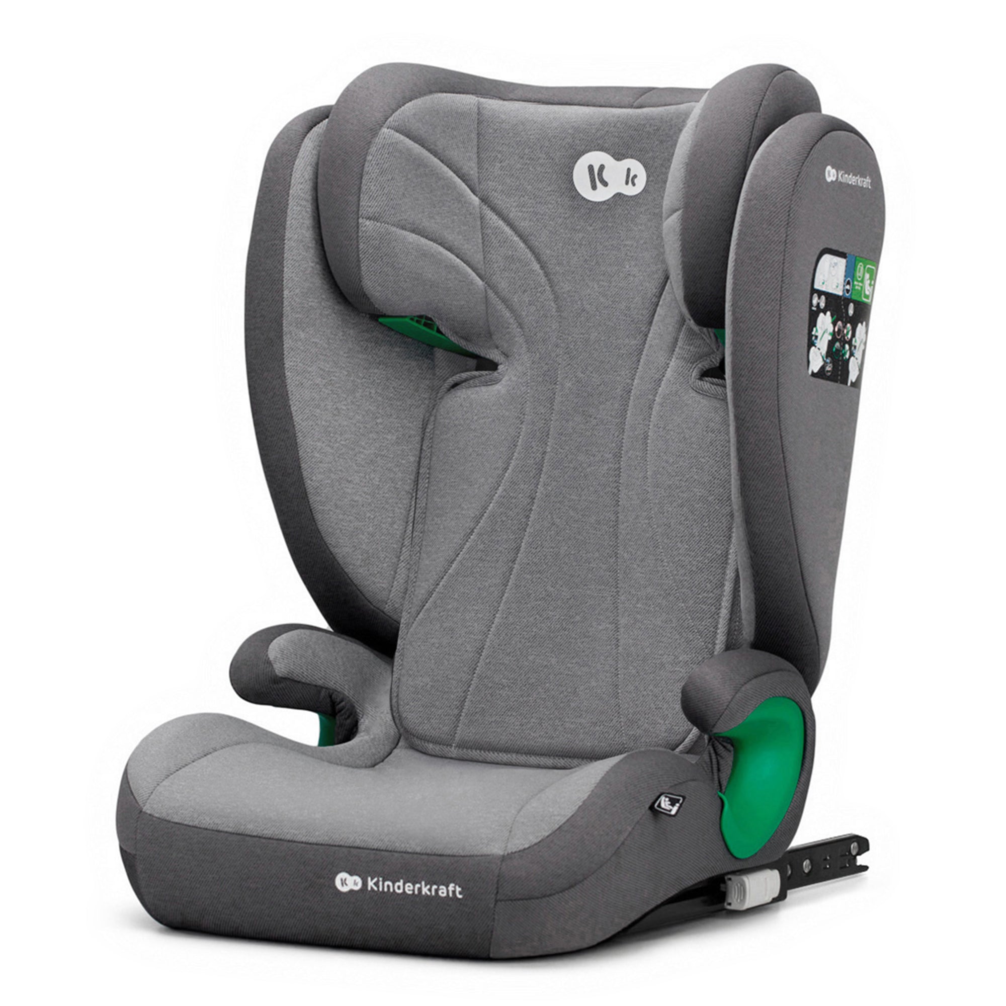 Scaun auto Kinderkraft junior fix2 i - size, 100 - 150 cm, rocket grey - Publisol.ro