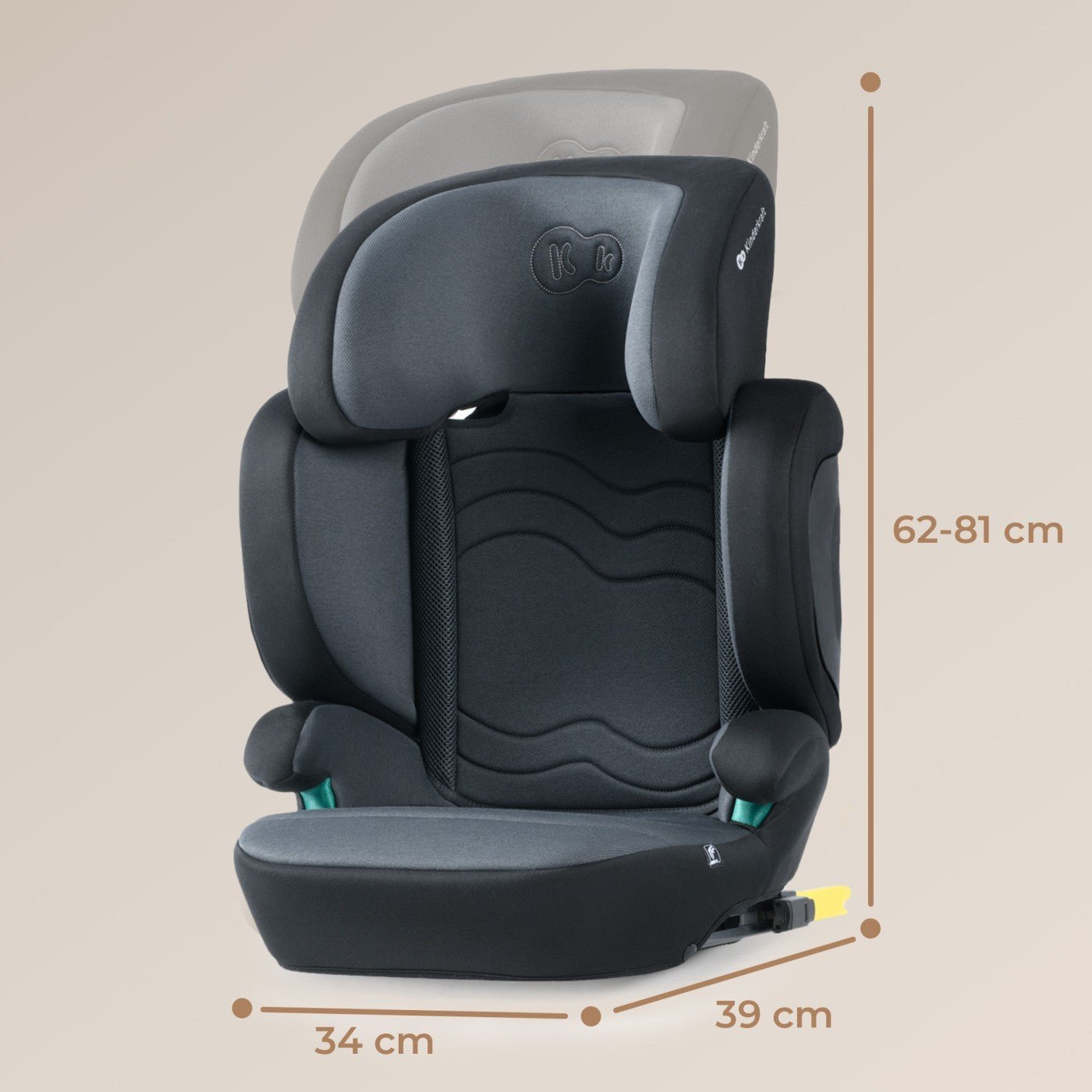 Scaun auto Kinderkraft xpand 2 i - size 100 - 150 cm, graphite black - Publisol.ro