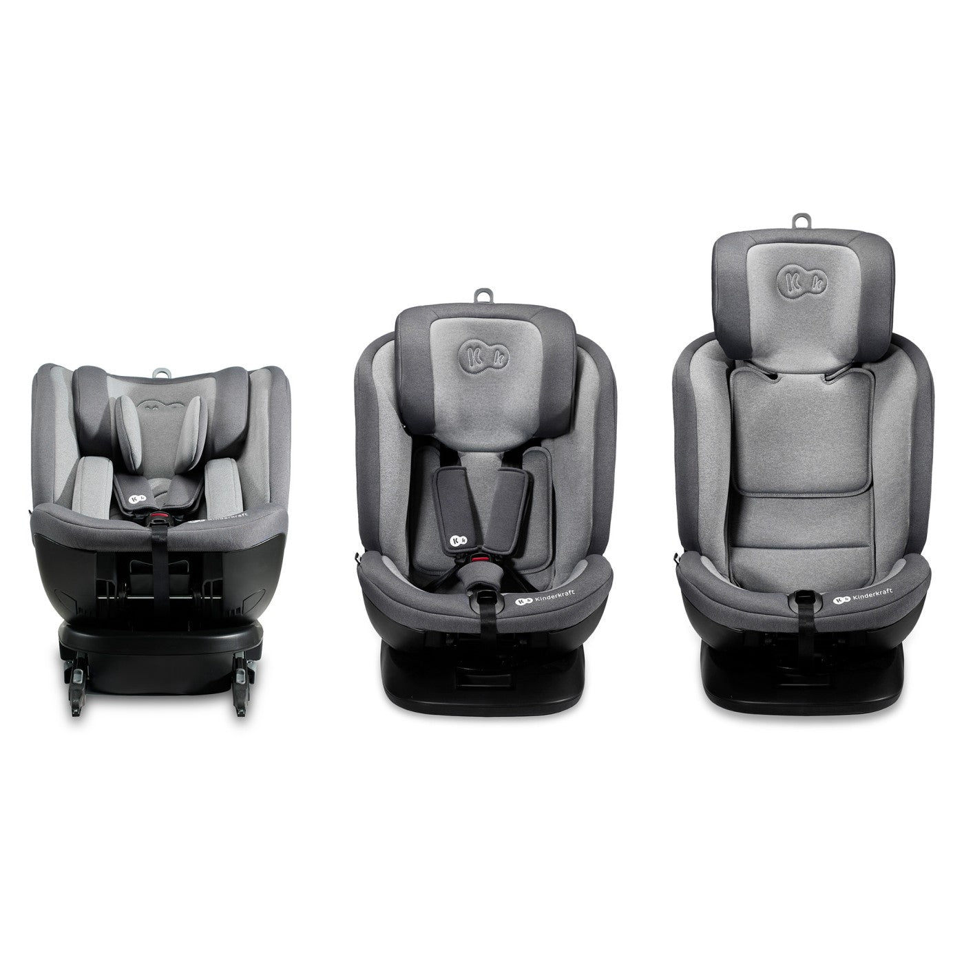 Scaun auto Kinderkraft xpedition 2 i - size 40 - 150 cm, grey - Publisol.ro