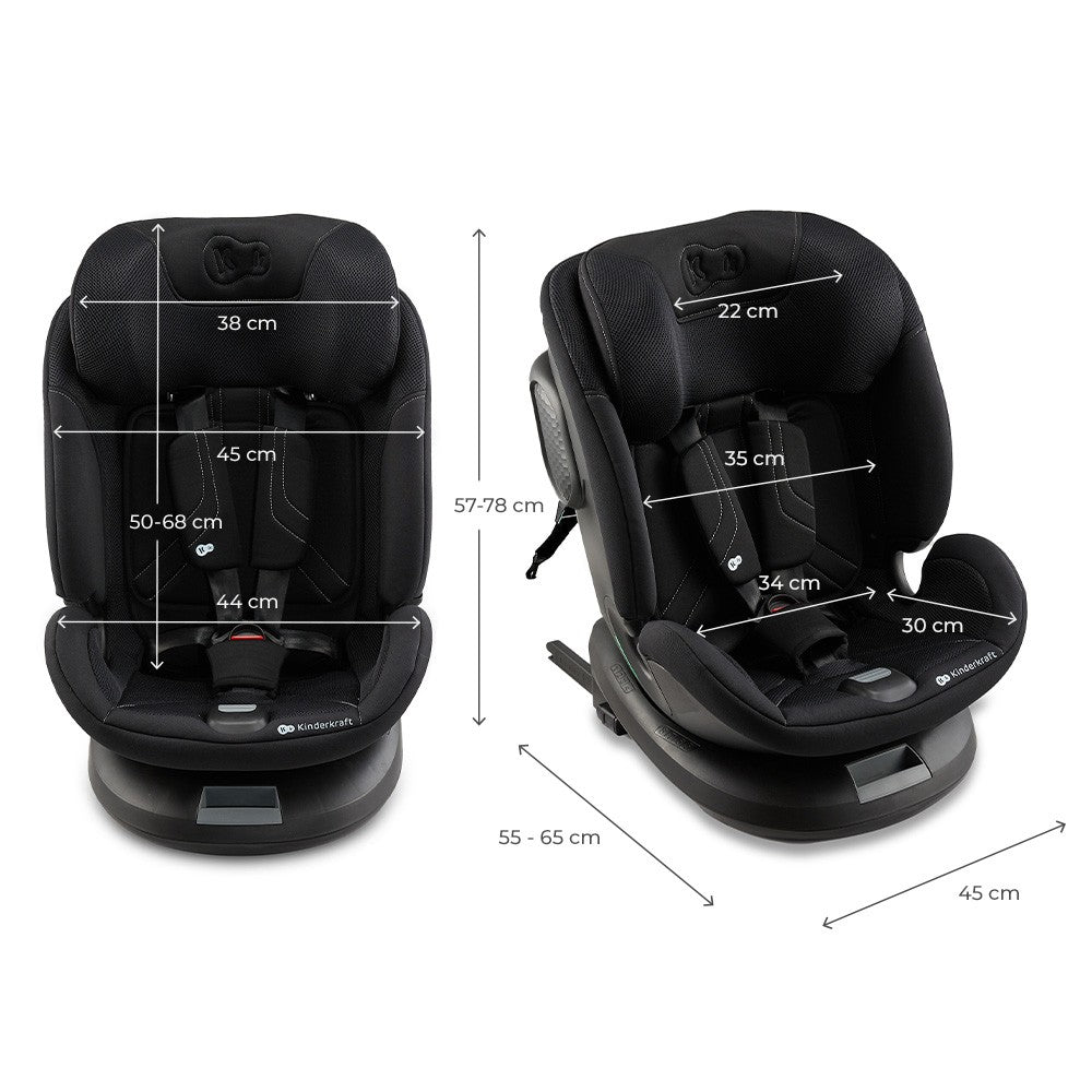 Scaun auto Kinderkraft xpedition 3 i - size 40 - 150 cm, black - Publisol.ro