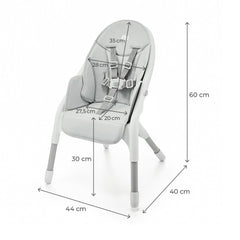 Scaun de masa Kinderkraft dinnly, grey - Publisol.ro