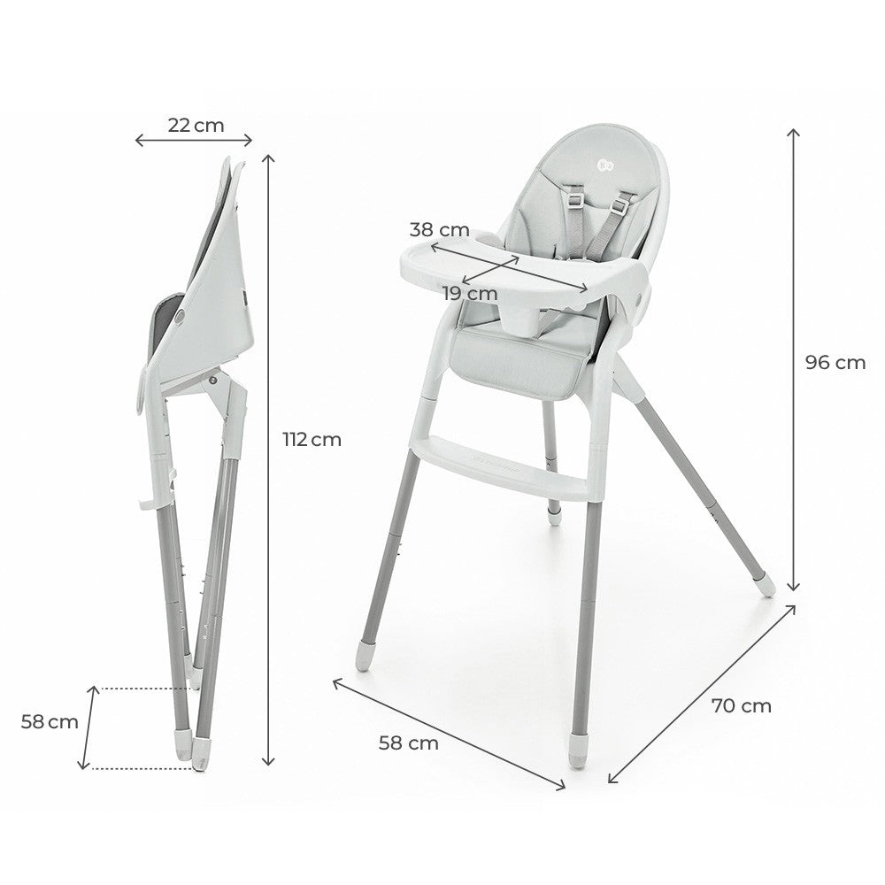 Scaun de masa Kinderkraft dinnly, grey - Publisol.ro