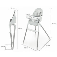 Scaun de masa Kinderkraft dinnly, grey - Publisol.ro