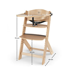 Scaun de masa Kinderkraft enock, 3 in 1, lemn nature - Publisol.ro