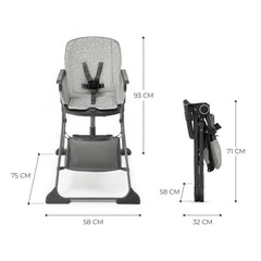 Scaun de masa Kinderkraft foldee, pliabil, grey - Publisol.ro