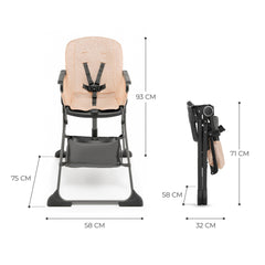 Scaun de masa Kinderkraft foldee, pliabil, pink - Publisol.ro