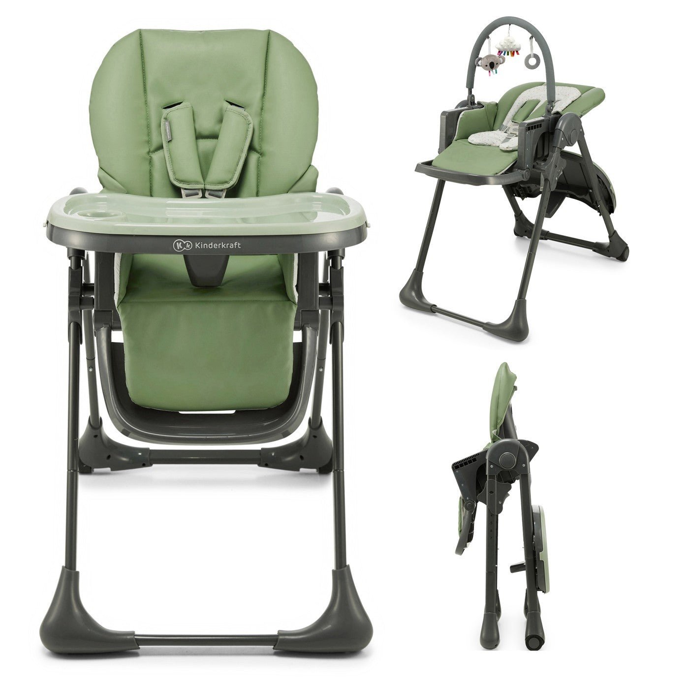 Scaun de masa Kinderkraft tummie, pliabil, green - Publisol.ro