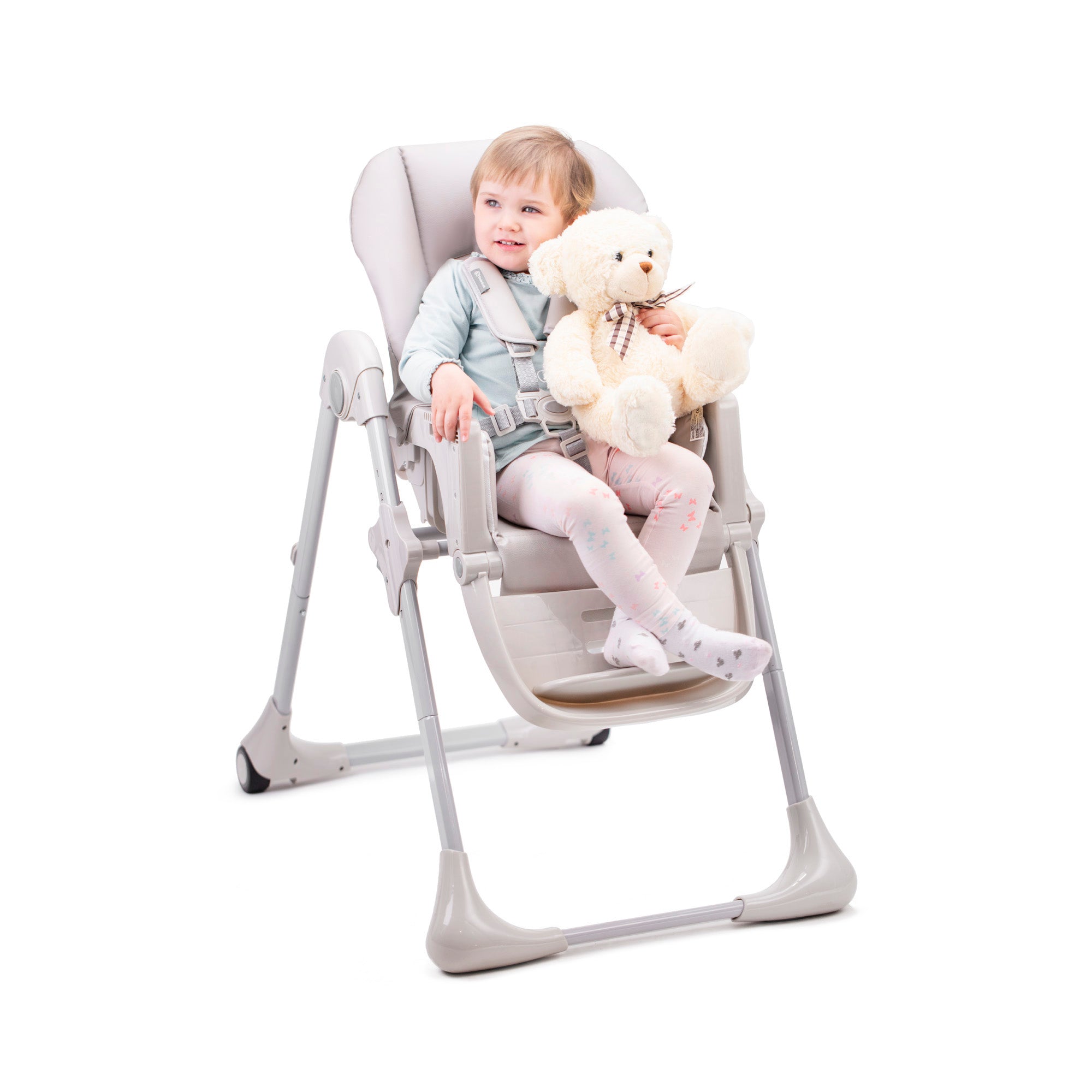 Scaun de masa Kinderkraft yummy pliabil, grey - Publisol.ro