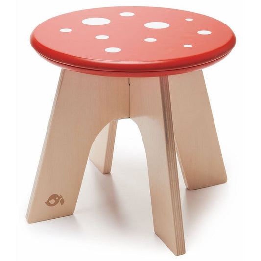 Scaunel tip ciuperca, din lemn premium - Toadstool - Tender Leaf Toys - Publisol.ro