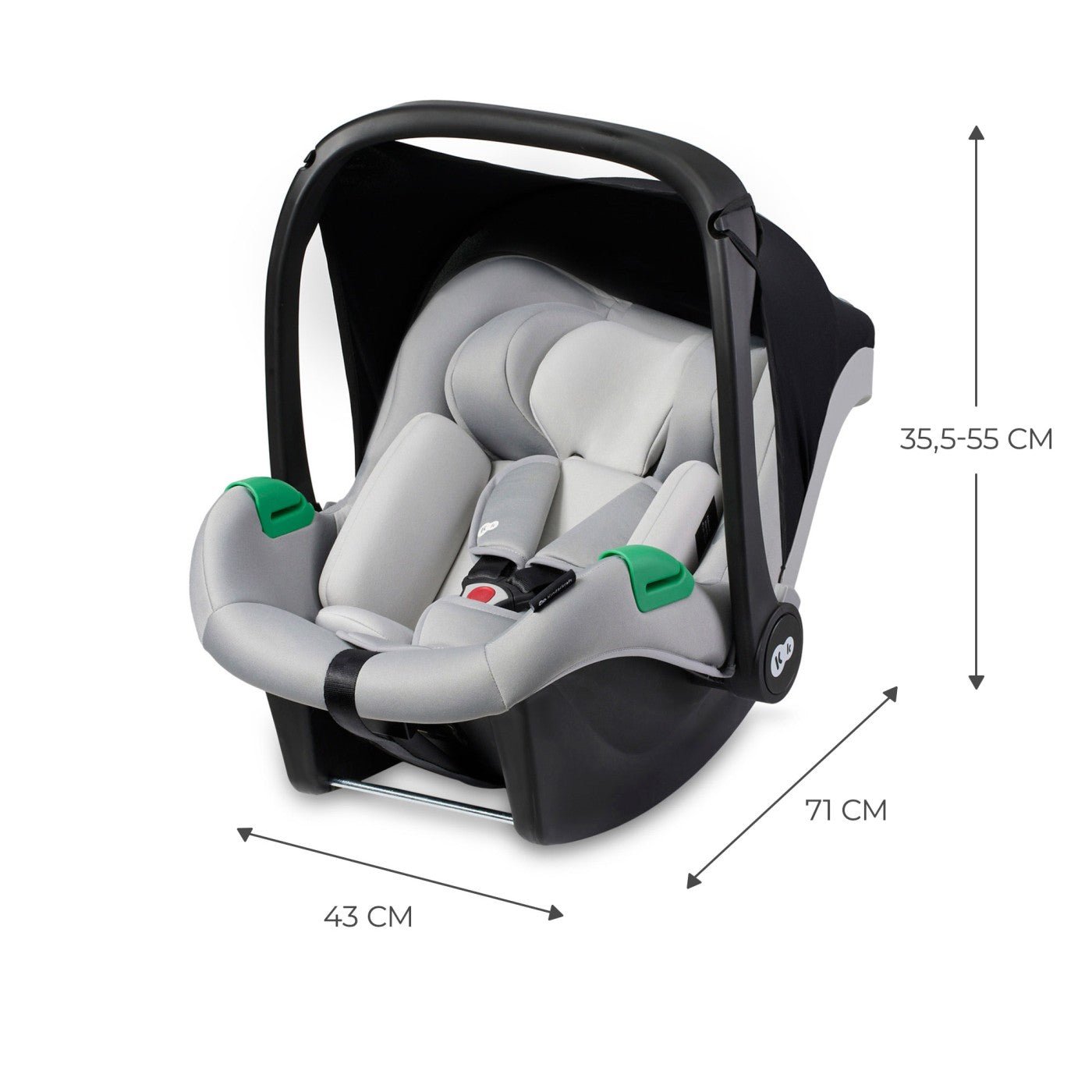 Scoica auto i - size, 40 - 75 cm mink pro, grey - Publisol.ro