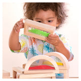 Sensory Rainbow Blocks, set complex cu 18 piese, Guidecraft - Publisol.ro