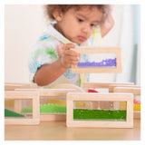 Sensory Rainbow Blocks, set complex cu 18 piese, Guidecraft - Publisol.ro