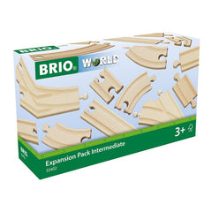 Set 16 bucati de sine drepte si curbate pentru trenulete, BRIO - Publisol.ro