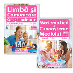 Set 2 caiete, A4, pe domenii, grupa mica 3-4 ani - aprobat ministerul educatiei, de Laurentia Culea