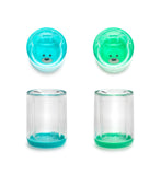 Set 2 pahare copii design interior urs, albastru&verde, Melii - Publisol.ro