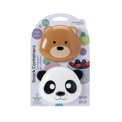 Set 2 recipiente hrana bebe, model panda&bear, Melii - Publisol.ro