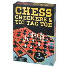 Set 3 jocuri in cutie sah dame si tic tac toe, Spin Master - Publisol.ro