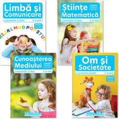 Set 4 caiete, A4, pe domenii, grupa mare 5-6 ani - aprobat ministerul educatiei, de Laurentia Culea