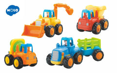 Set 4 vehicule la ferma, Jucarii Bebe - Publisol.ro