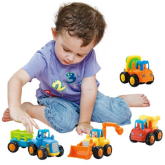 Set 4 vehicule la ferma, Jucarii Bebe - Publisol.ro