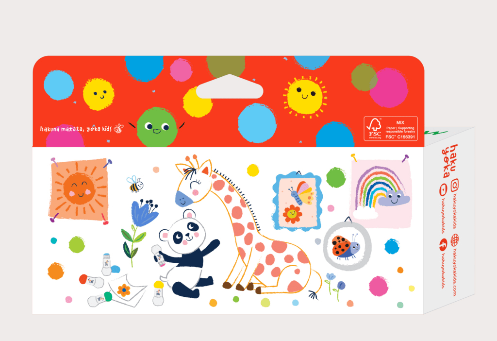 Set 5 carioci lavabile Dot Markers - culori clasice, Haku Yoka - Avenir - Publisol.ro