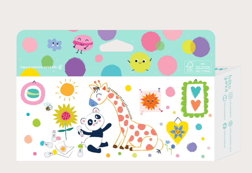 Set 5 carioci lavabile Dot Markers - culori pastel, Haku Yoka - Avenir - Publisol.ro
