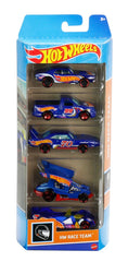 Set 5 masini hot wheels race team, Mattel - Publisol.ro