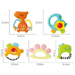 Set 5 zornaitori dinozauri multicolori, Jucarii Bebe - Publisol.ro