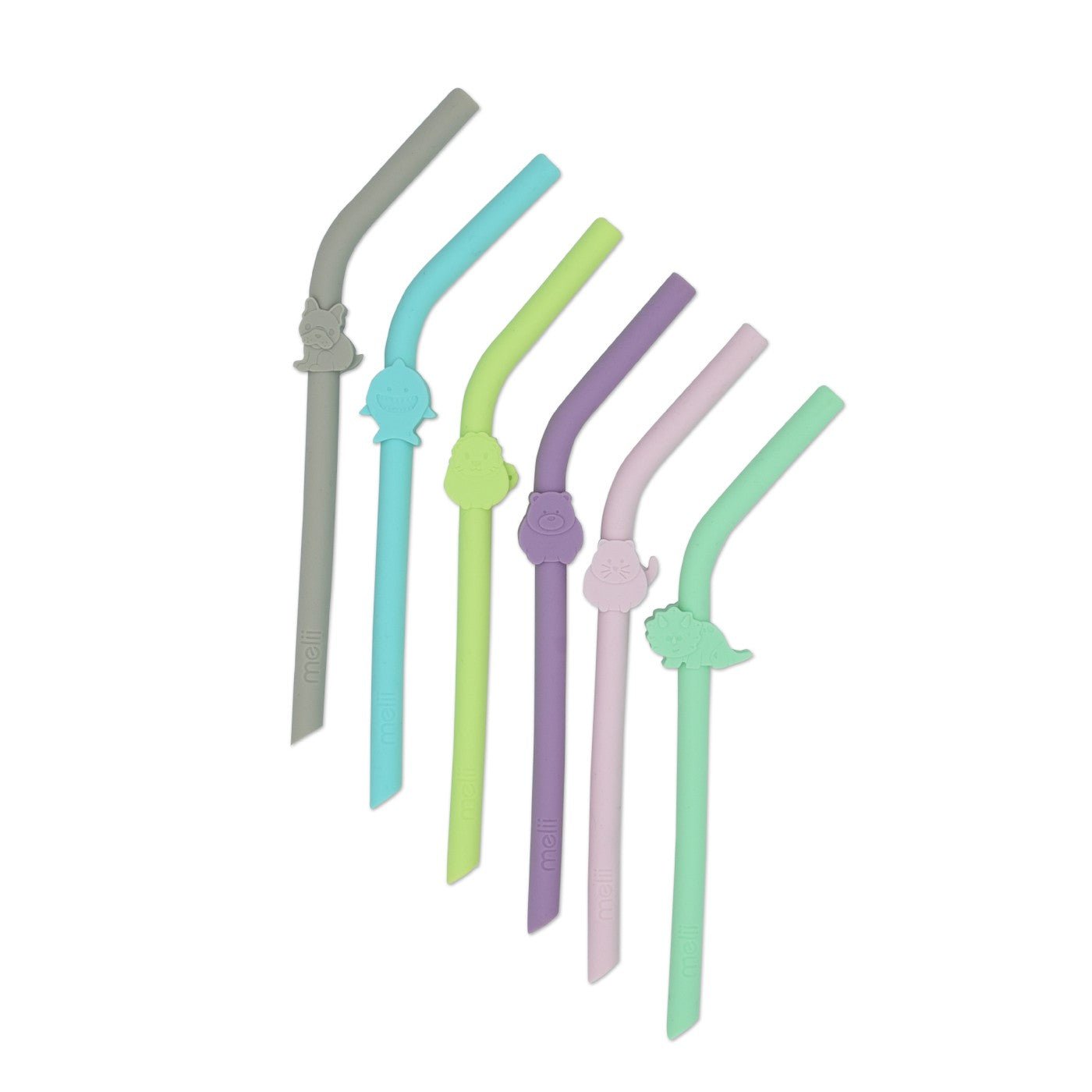 Set 6 buc paie silicon reutilizabile model animale Melii - Publisol.ro