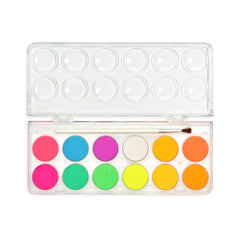 Set acuarele Chroma Blends Neon - 12 culori neon si pensula - Ooly