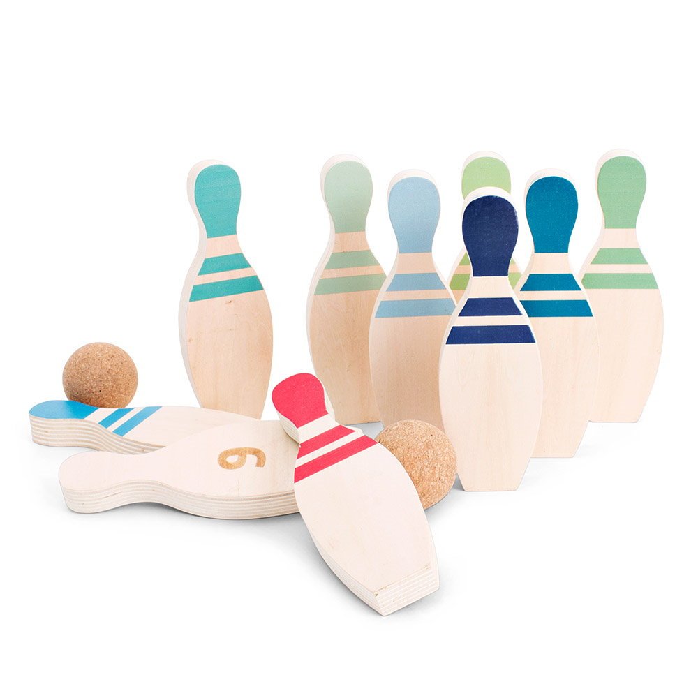 Set Bowling din lemn FSC, BS Toys - Publisol.ro