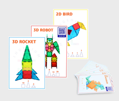 Set carduri cu provocari pentru seturile magnetice de constructie - Magblox - Publisol.ro