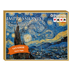 Set carti de joc de lux, 2 x 55, Van Gogh Starry Night - Piatnik, Piatnik - Publisol.ro