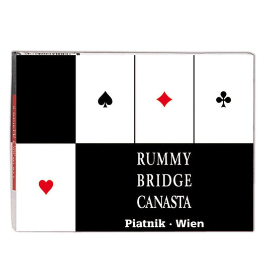 Set carti de joc Rummy, Bridge, Canasta, 2 pachete - Piatnik, Piatnik - Publisol.ro