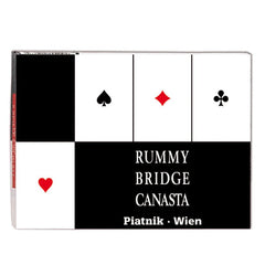 Set carti de joc Rummy, Bridge, Canasta, 2 pachete - Piatnik, Piatnik - Publisol.ro