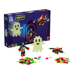Set constructie Plus - Plus, 360 piese, Construieste si Straluceste, culori fluorescente - Plus Plus - Publisol.ro