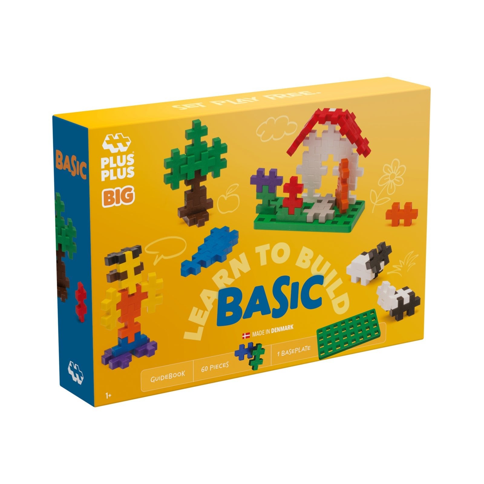 Set constructie Plus - Plus, 60 piese mari, Invata sa construiesti - Plus Plus - Publisol.ro