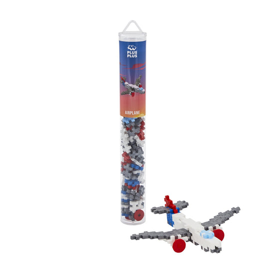 Set constructie Plus - Plus, tub 100 piese, Avion - Plus Plus - Publisol.ro