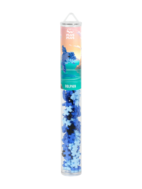 Set constructie Plus - Plus, tub 100 piese, Delfin - Plus Plus - Publisol.ro