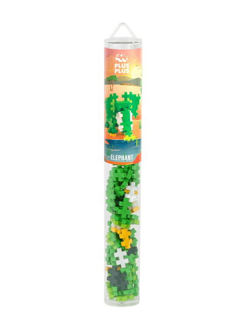 Set constructie Plus - Plus, tub 100 piese, Elefant - Plus Plus - Publisol.ro