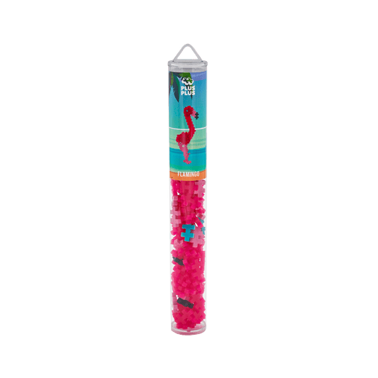Set constructie Plus - Plus, tub 100 piese, Flamingo - Plus Plus - Publisol.ro