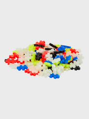 Set constructie Plus-Plus, tub 100 piese, Glow mix, culori fluorescente - Plus Plus