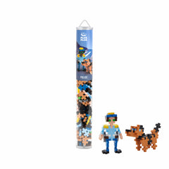 Set constructie Plus-Plus, tub 100 piese, Politist - Plus Plus