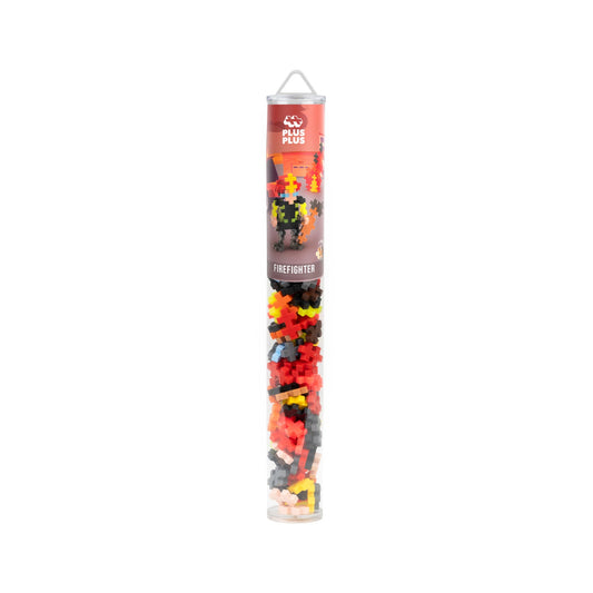 Set constructie Plus - Plus, tub 100 piese, Pompier - Plus Plus - Publisol.ro
