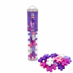 Set constructie Plus-Plus, tub 15 piese mari, Glitter Mix, culori stralucitoare - Plus Plus