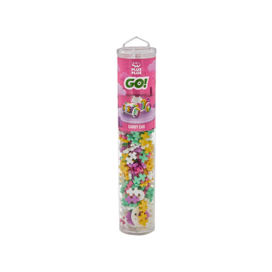 Set constructie Plus - Plus, tub 200 piese, Masini colorate - Bomboana - Plus Plus - Publisol.ro