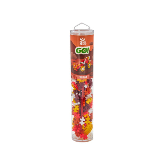 Set constructie Plus - Plus, tub 200 piese, Masini colorate - Foc - Plus Plus - Publisol.ro